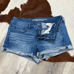 American Eagle Outfitters Women's Distressed Blue Jean shortie
